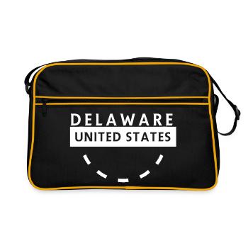 Delaware State Emblem Circular Badge - Retro Bag - black/gold - Front