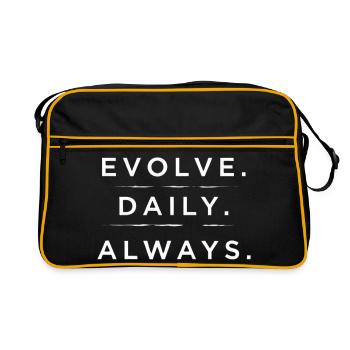 Evolve Daily Always Typography Art - Retro Bag - black/gold - Front
