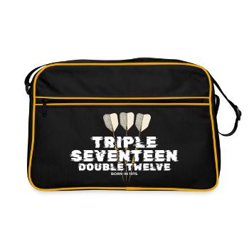 Vintage 1975 Darts Checkout - Retro Bag - black/gold - Front