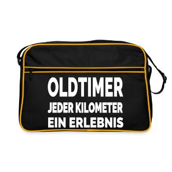 Oldtimer - Retro Tasche - Schwarz/Gold - Vorne
