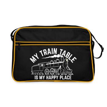 Locomotive Model Railway - Retro Bag - black/gold - Front