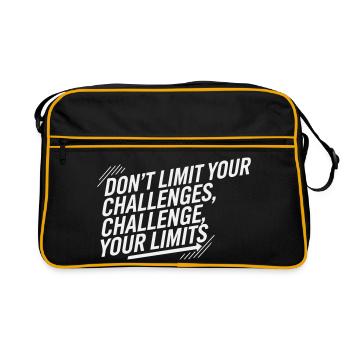 Ne limitez pas vos défis - Sports White - Sac Retro - noir/or - Devant