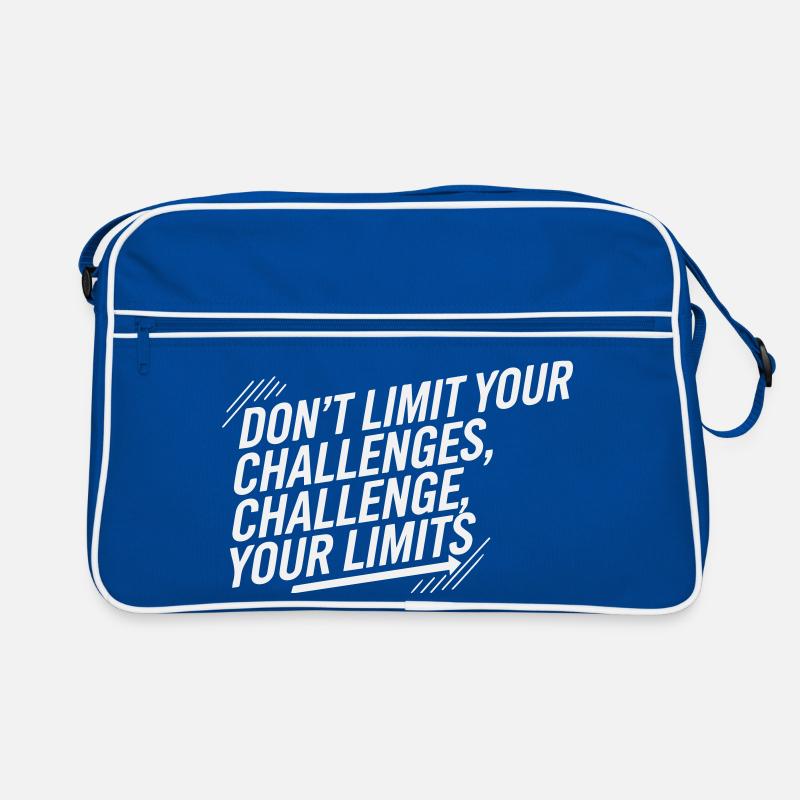 Don't Limit Your Challenges - Sports White Retro Bag
