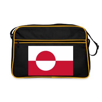Drapeau du Groenland - Sac Retro - noir/or - Devant