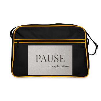 PAUSE – pas d’explication - Sac Retro - noir/or - Devant