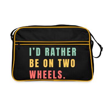 Better on two wheels - Retro Bag - black/gold - Front