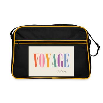 Voyage – c'est vivre - Retro Bag - black/gold - Front
