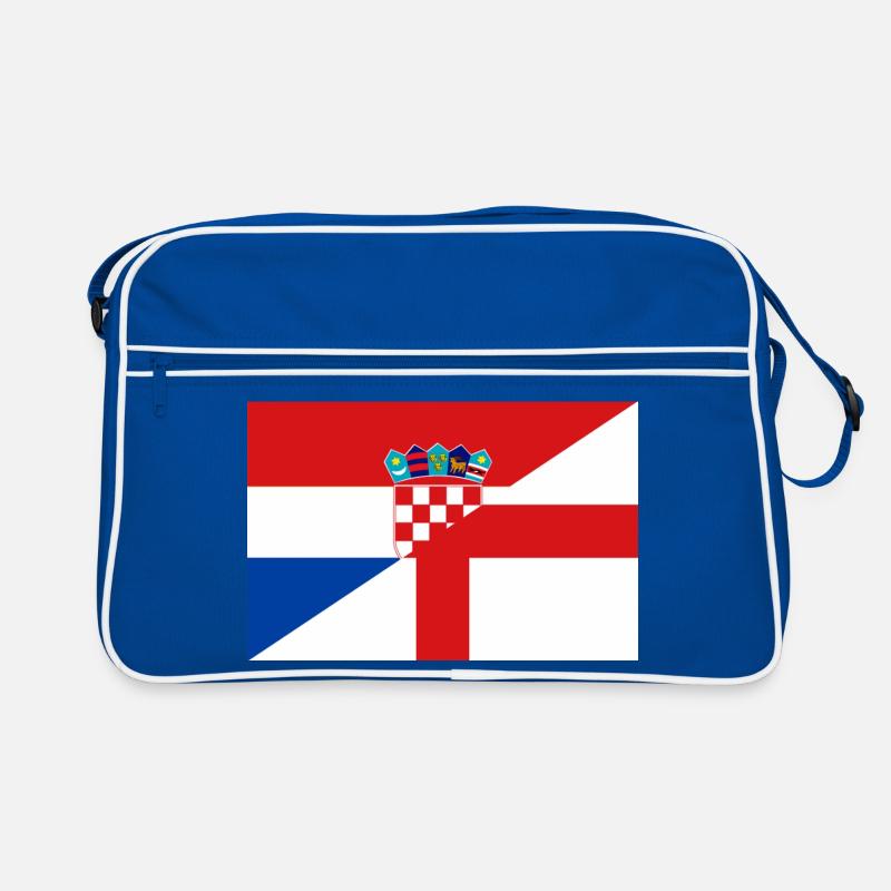 Drapeau de Croatie et Angleterre Sac Retro