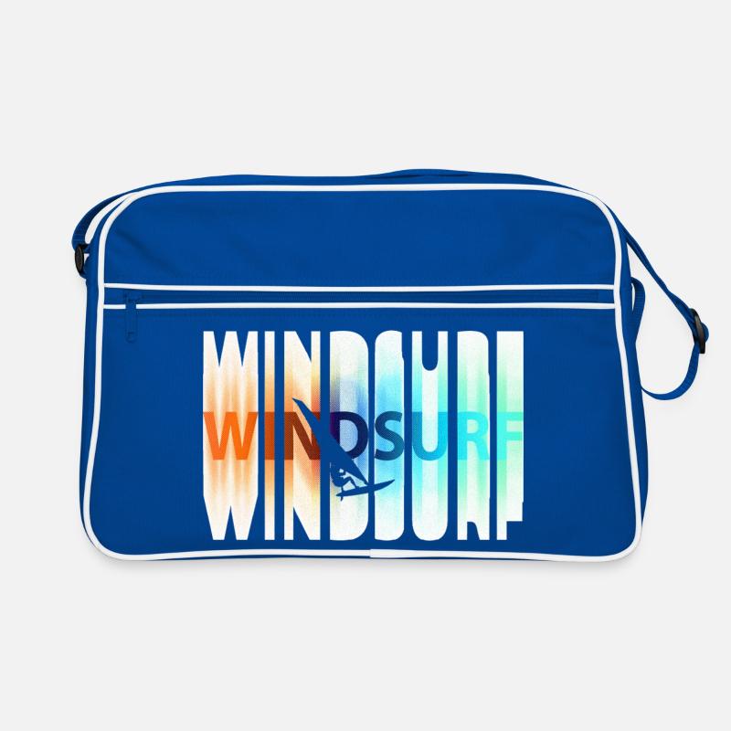 Schriftzug_bunt_windsurfen Retro Tasche
