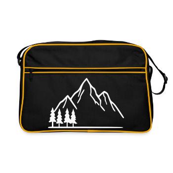Cadeau d’alpinisme en randonnée en montagne - Sac Retro - noir/or - Devant