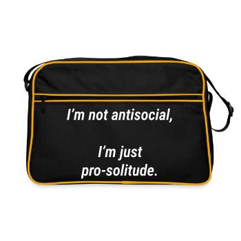 Pro Solitude Quote Tee - Retro Bag - black/gold - Front