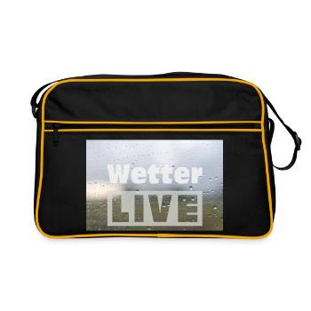 Météo LIVE – Affiche minimaliste de pluie - Sac Retro - noir/or - Devant