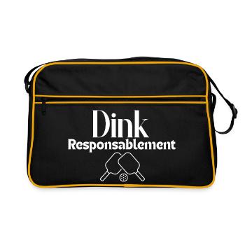 Dink responsibly - Retro Bag - black/gold - Front