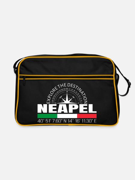 Neapel - Retro Tasche - Schwarz/Gold