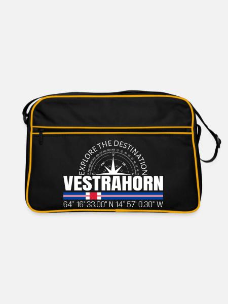 Vestrahorn - Retro Tasche - Schwarz/Gold