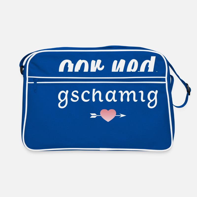 Gor ned gschamig Retro Tasche