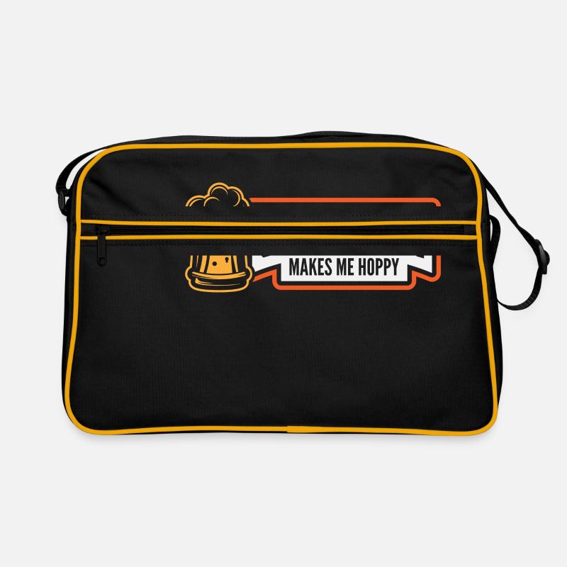 Craft Beer Makes Me Hoppy Retro Tasche