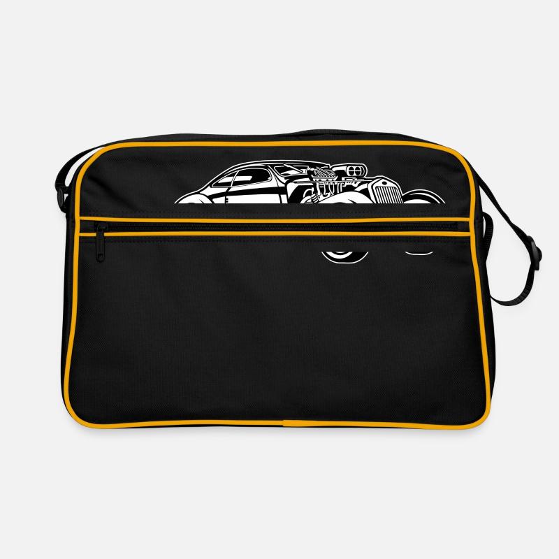 Hot Rod / Rad Rod 05_schwarz white Retro Bag