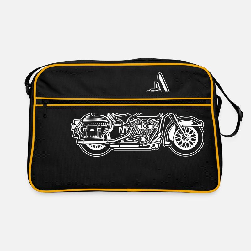 Chopper / Motorrad 06_weiß Retro Tasche