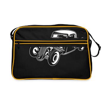 Hot Rod / Rat Rod 08_weiß - Sac Retro - noir/or - Devant