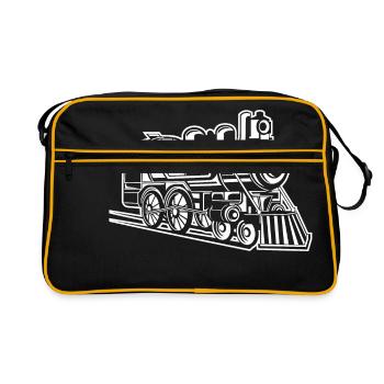 Lokomotive / Locomotive 01_weiß - Sac Retro - noir/or - Devant