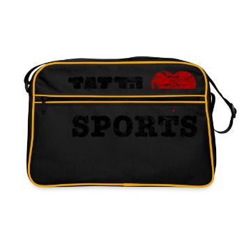 we_love_sports_vintage - Sac Retro - noir/or - Devant