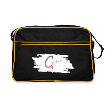 Dégradé de logo de montée - Sac Retro - noir/or - Devant