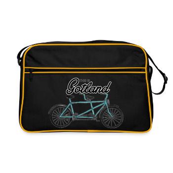 C’est Gotland - Vélo tandem - Sac Retro - noir/or - Devant