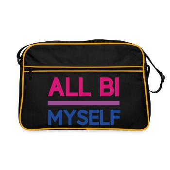 Pride Month LGBT - All Bi(sexual) Myself - Retro Bag - black/gold - Front