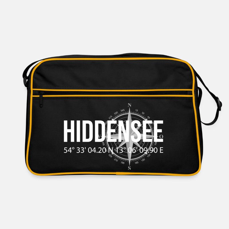 Koordinaten Hiddensee Retro Tasche