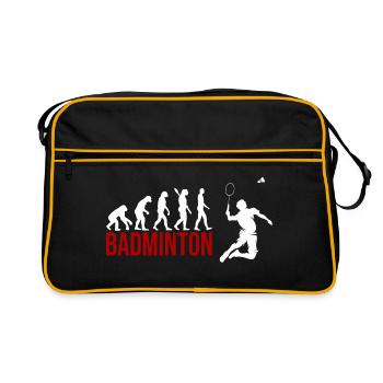 Evolution Badminton - Retro Tasche - Schwarz/Gold - Vorne