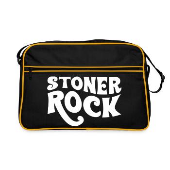 Stoner Rock Typography Design - Retro Bag - black/gold - Front