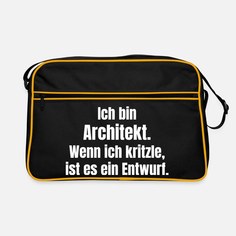 Architekt Kritzel Entwurf Spruch Retro Tasche