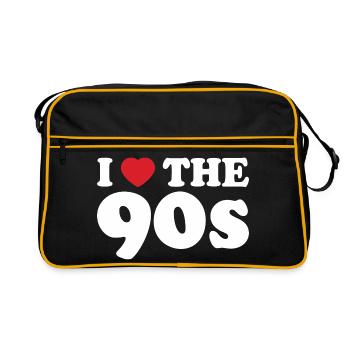 I love the 90s - Retro Bag - black/gold - Front