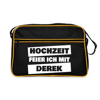 Derek à l’enterrement de vie de garçon - Sac Retro - noir/or - Devant