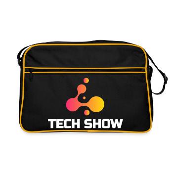 Technikshow Neon Blob Tee - Retro Tasche - Schwarz/Gold - Vorne