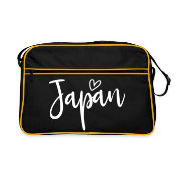 Cœur du Japon Amour des femmes au Japon - Sac Retro - noir/or - Devant