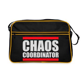 Chaos Coordinator Funny Title Parents Teacher Logo - Retro Bag - black/gold - Front