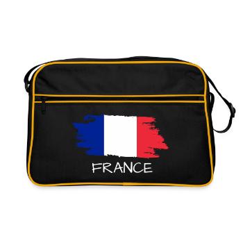 Drapeau français - Sac Retro - noir/or - Devant