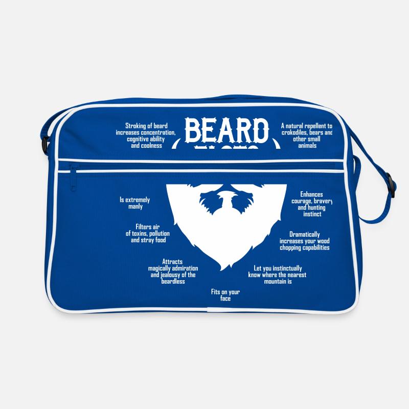 Beard Facts (blanc) Sac Retro