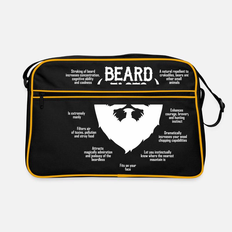 Beard Facts (blanc) Sac Retro