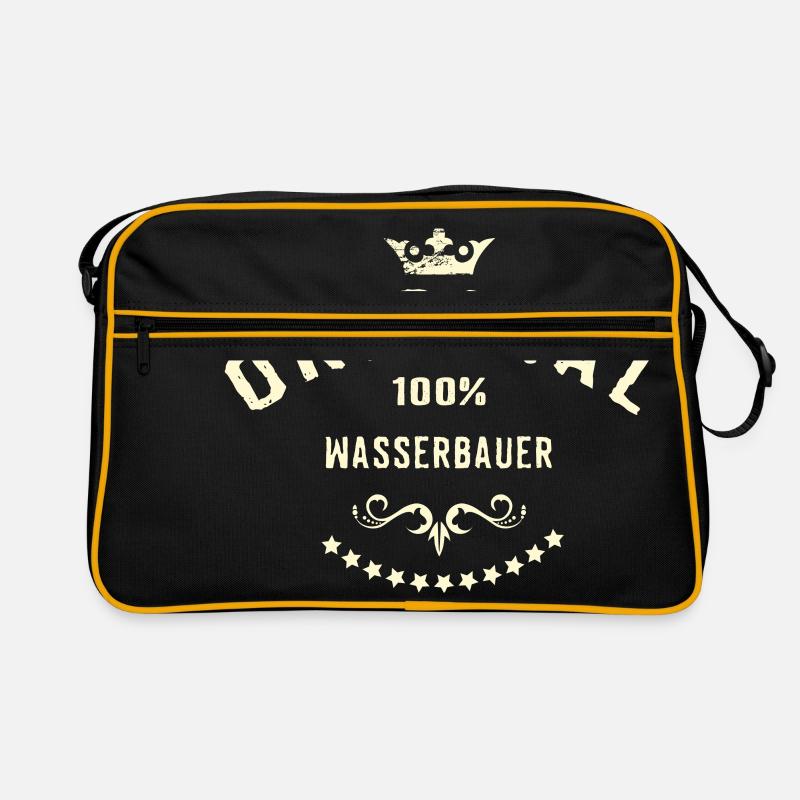 Original 100 Prozent Wasserbauer - RAHMENLOS creme Retro Tasche