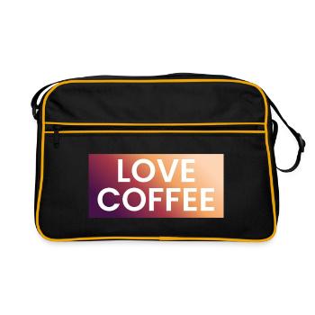 Coffee Love in Gradient - Retro Bag - black/gold - Front