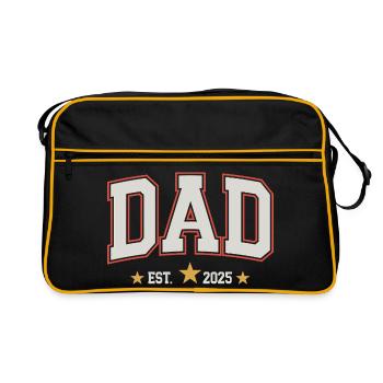 Design personnalisé d'icône Dad Anniversaire - Sac Retro - noir/or - Devant