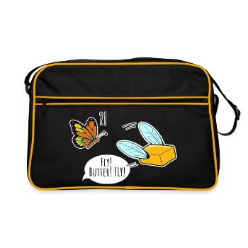 Flying Butter Butterfly Watches, Butterfly - Retro Bag - black/gold - Front
