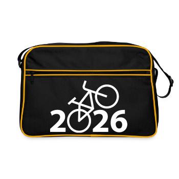 Tour à vélo 2026, VTT 2026, Vélo 2026 - Sac Retro - noir/or - Devant