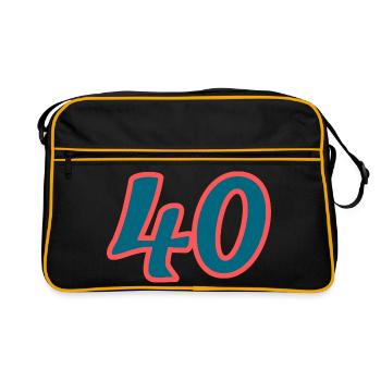 40. 40 YEARS. 40th ANNIVERSARY. 40 YEARS ANNIVERSARY. - Retro Bag - black/gold - Front