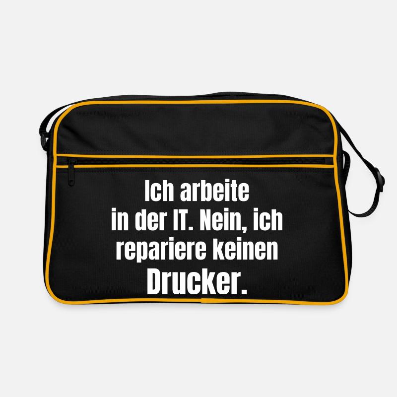 I work in IT – Druckerheld Retro Bag