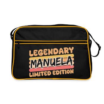 Manuela - Retro Bag - black/gold - Front
