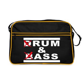 Rum & Ass – Jeu de mots Drum and Bass - Sac Retro - noir/or - Devant